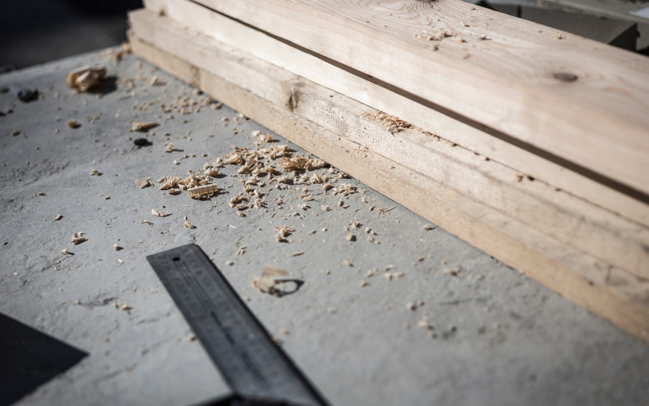 Holz im Garten